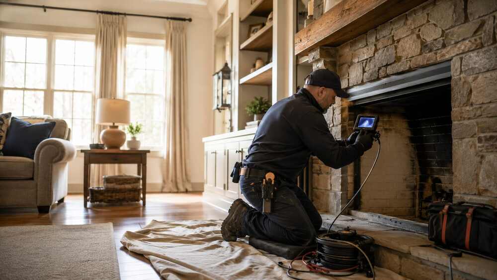Chimney field service team using The AC People operations platform