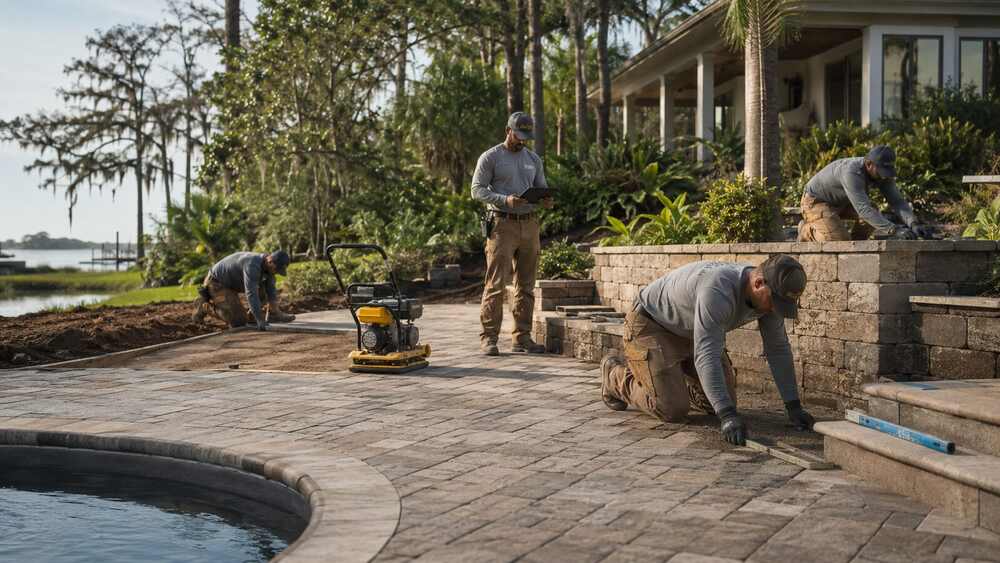 Hardscaping & Outdoor Construction field service team using The AC People operations platform