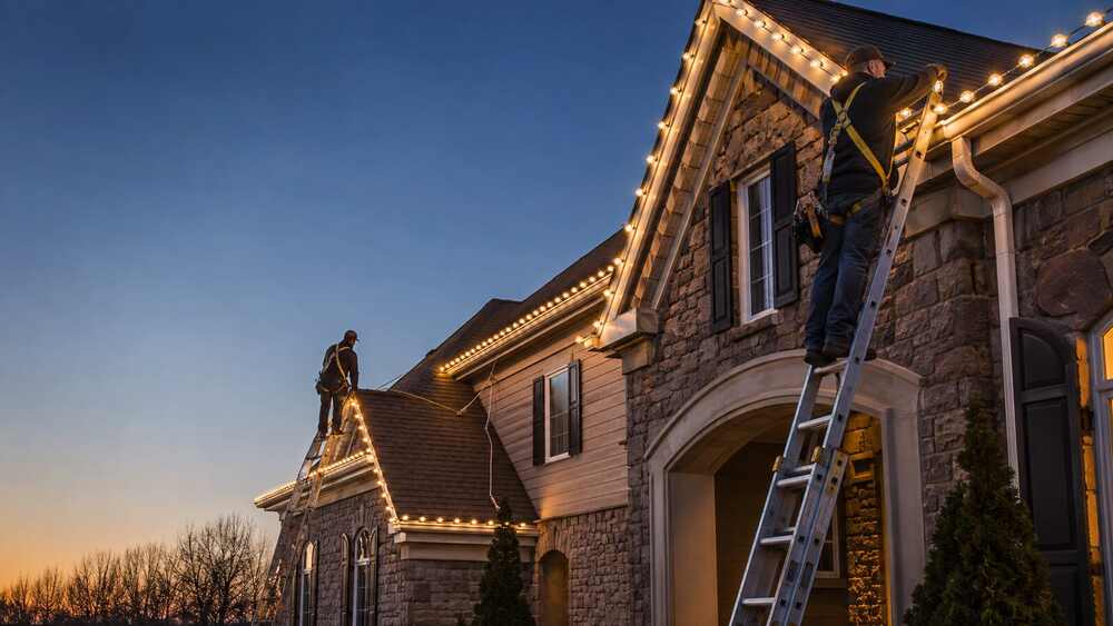 Holiday Lighting field service team using The AC People operations platform