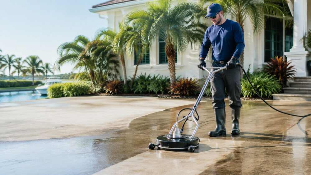 Pressure Washing field service team using The AC People operations platform